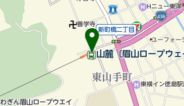 阿波おどり会館 トイレの地図画像