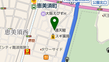 通天閣 トイレの地図画像