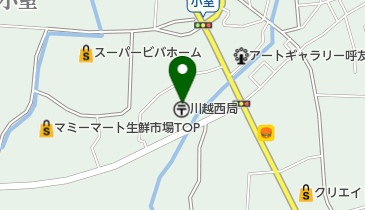 川越西郵便局 トイレの地図画像