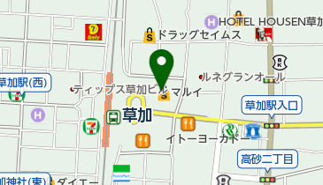 丸井 草加店 トイレの地図画像