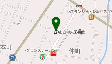 坂戸市立中央図書館 トイレの地図画像