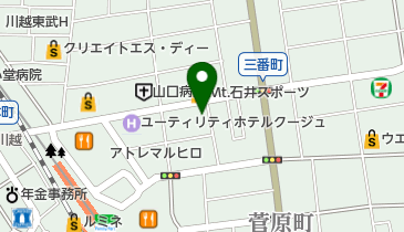 川越駅東口図書館 トイレの地図画像
