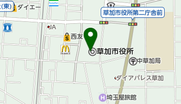 草加市役所 トイレの地図画像