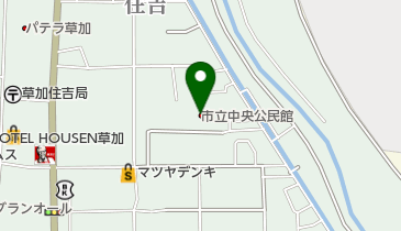 草加市立中央公民館 トイレの地図画像