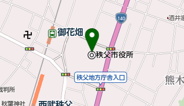 秩父市役所 トイレの地図画像