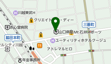 山口病院 トイレの地図画像