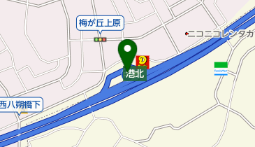 港北PA 上り トイレの地図画像