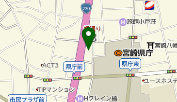 スーパーホテル宮崎 トイレの地図画像