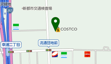 コストコホールセール 金沢シーサイド店内 トイレの地図画像