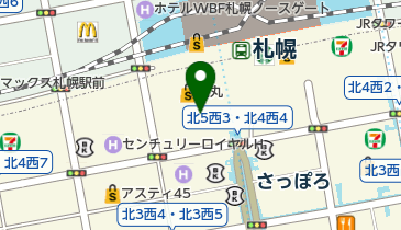 札幌アピア トイレの地図画像