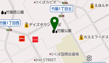 竹園公園 トイレの地図画像