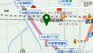 中原保健所 トイレの地図画像