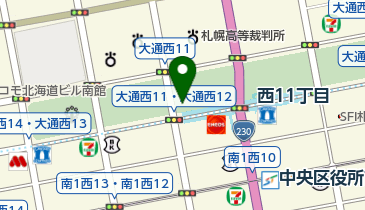札幌大通公園 西11丁目トイレの地図画像