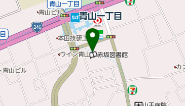 港区赤坂図書館 トイレの地図画像