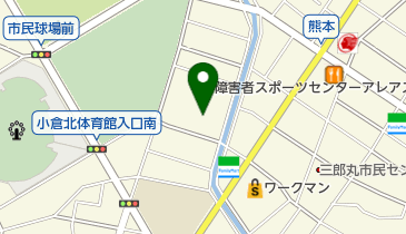 小倉北体育館 トイレの地図画像