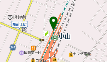 JR小山駅 駅舎外トイレの地図画像