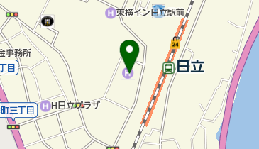 ホテルテラスザスクエア日立 トイレの地図画像