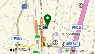 ホテルグリーンパーク津 トイレの地図画像