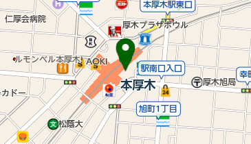 小田急厚木ホテル トイレの地図画像