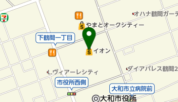 イオンモール大和 トイレの地図画像