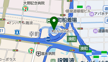 湊町リバープレイス トイレの地図画像