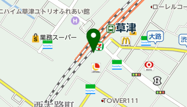 草津駅東口 公衆トイレの地図画像