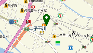 二子玉川ライズショッピングセンター タワーフロント トイレの地図画像