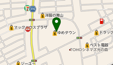 ゆめタウン 光の森店 トイレの地図画像