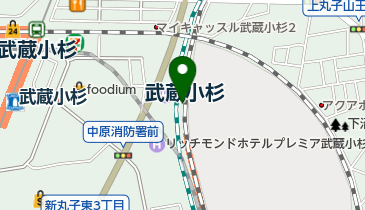 JR武蔵小杉駅 横須賀線通路側トイレの地図画像