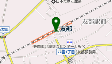 友部駅 公衆トイレの地図画像