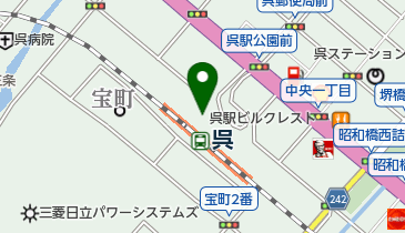 呉駅ビル クレスト 3階 トイレの地図画像