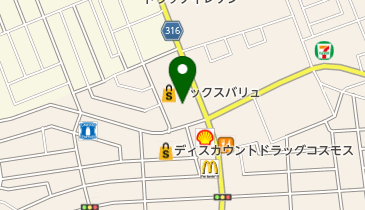 マックスバリュ 光の森店 トイレの地図画像