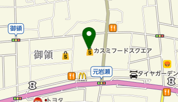 カスミ フードスクエア岩瀬店 トイレの地図画像