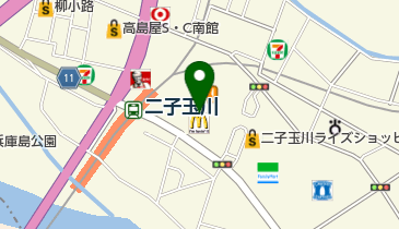 二子玉川ライズ リバーフロント 一般女性トイレの地図画像