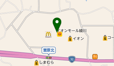 ドコモショップイオン綾川店 トイレの地図画像