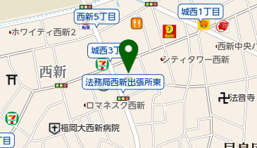 ドコモショップ西新店 トイレの地図画像