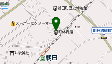 朝日町体育館 トイレの地図画像