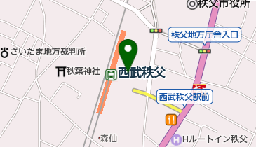 西武秩父 仲見世通り商店街 トイレの地図画像