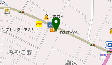 TSUTAYA 大網白里店 トイレの地図画像