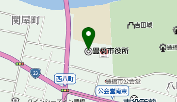 豊橋市役所 トイレの地図画像