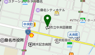 桑名市図書館 トイレの地図画像