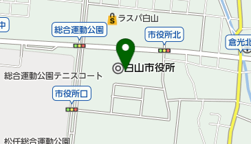 白山市役所 トイレの地図画像