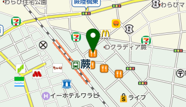 みずほ銀行 わらび支店 トイレの地図画像