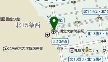 北海道大学病院 トイレの地図画像