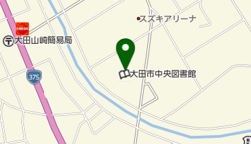 大田市中央図書館 トイレの地図画像