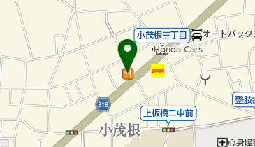 びっくりドンキー 板橋こもね店 トイレの地図画像