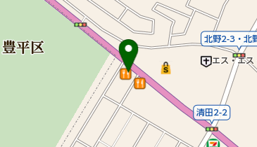 びっくりドンキー 清田店 トイレの地図画像