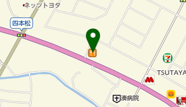 びっくりドンキー 湊高台店 トイレの地図画像