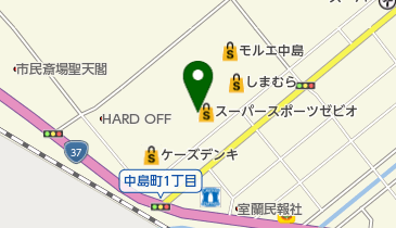 スーパースポーツゼビオ モルエ室蘭中島店 トイレの地図画像