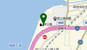 岸公園 トイレの地図画像